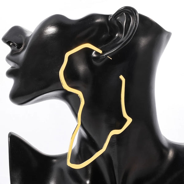 Gold & Silver Plated Africa Earrings