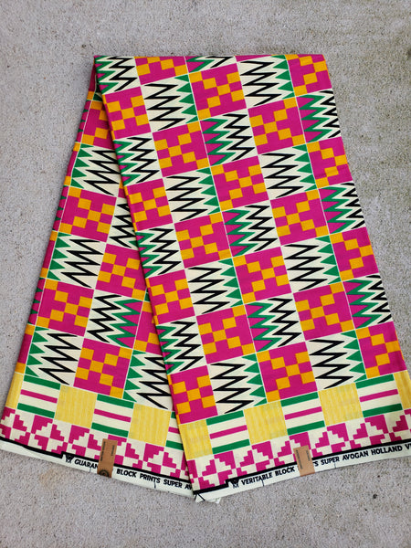 Pink Kente Headwrap