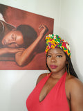 Red Kente Headwrap