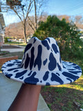 Cow Print (White) Fedora
