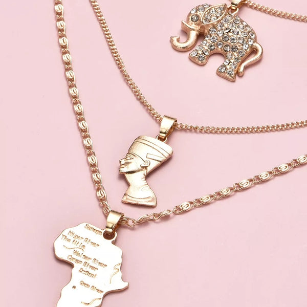 Triple Golden Necklace