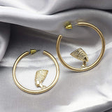Nefertiti Hoop Earrings