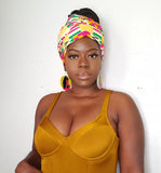 Pink Kente Headwrap