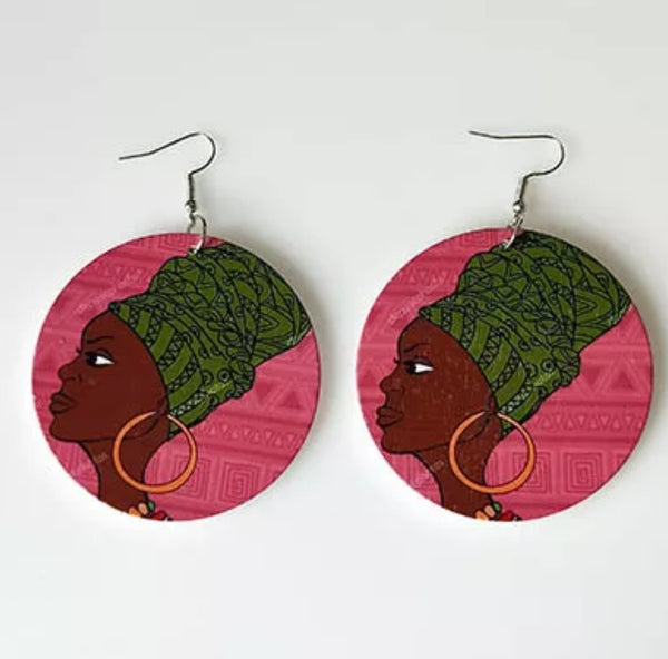 Green Headwrap Earrings