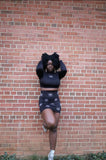 Logo Crazy (Black) Skirt Set